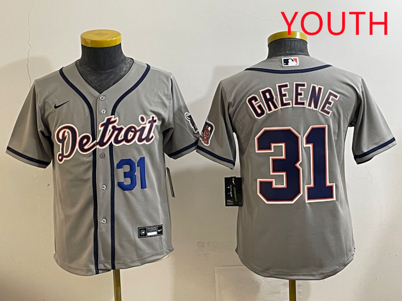 Youth 2025 Detroit Tigers #31 Greene grey Nike MLB jersey style 5